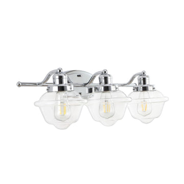 Orleans Iron/Glass schoolhouse LED Vanity Light - JONATHAN Y